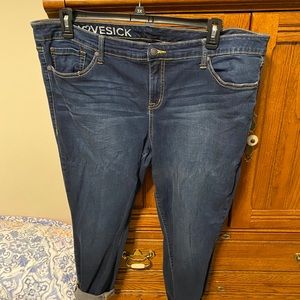 Lovesick skinny jeans size 20 short